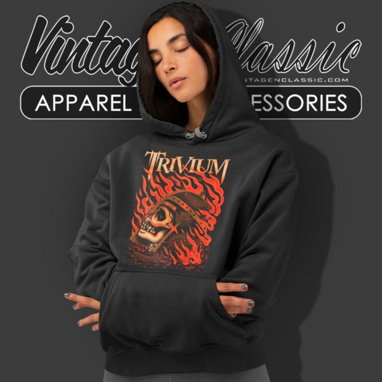 Trivium Flaming Skull Hoodie Trivium Flaming Skull Hoodie