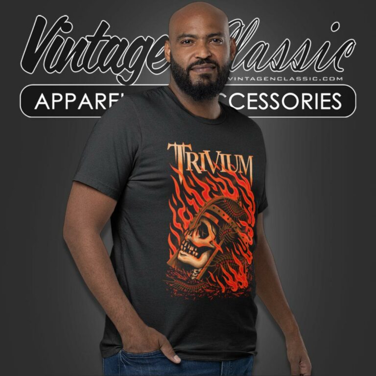 Trivium Flaming Skull T Shirt Trivium Flaming Skull T Shirt