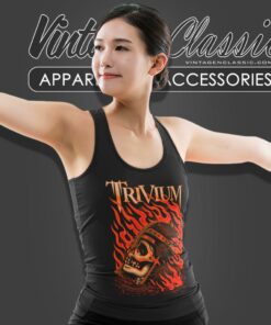 Trivium Flaming Skull Shirt 4 Trivium Flaming Skull Tank Top Racerback