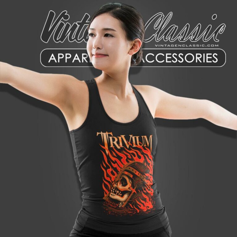 Trivium Flaming Skull Tank Top Racerback Trivium Flaming Skull Tank Top Racerback