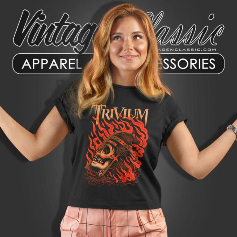Trivium Flaming Skull Women T Shirt Trivium Flaming Skull Women T Shirt