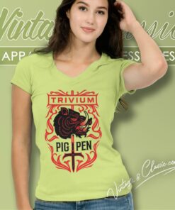 Trivium Pig Sword V Neck TShirt