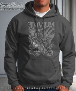 Trivium Screaming Dragon Black And White Shirt 7 Trivium Screaming Dragon Black And White Hoodie