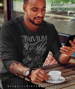 Trivium Screaming Dragon Black And White Shirt 5 Trivium Screaming Dragon Black And White Sweatshirt