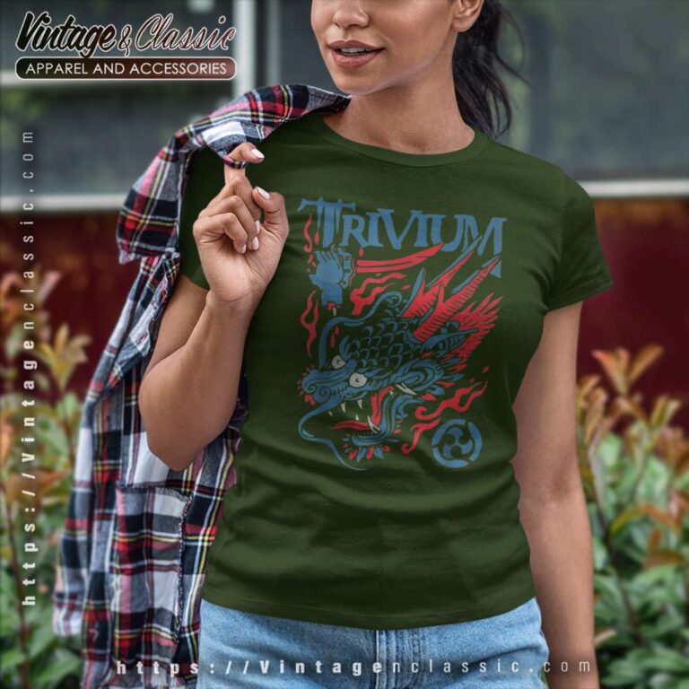 Trivium Screaming Dragon Color Women TShirt Trivium Screaming Dragon Color Women TShirt