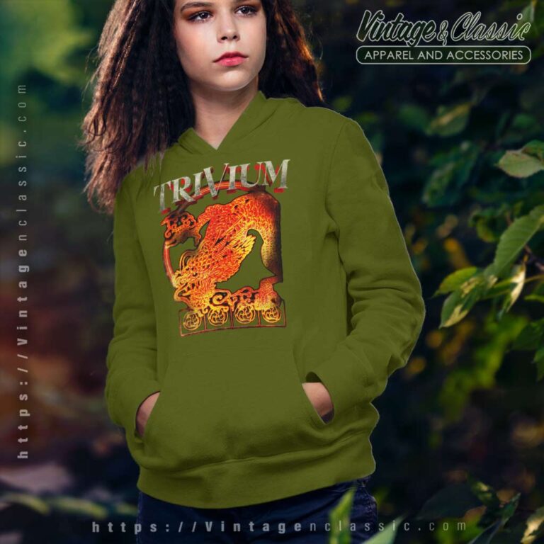 Trivium Spray Stencil Dragon Hoodie Trivium Spray Stencil Dragon Hoodie