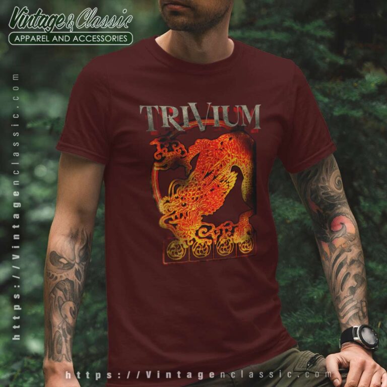 Trivium Spray Stencil Dragon T Shirt Trivium Spray Stencil Dragon T Shirt