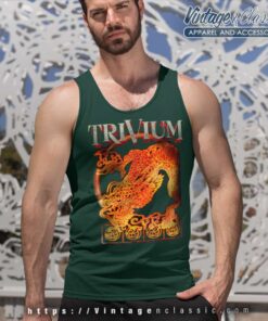 Trivium Spray Stencil Dragon Tank Top Racerback