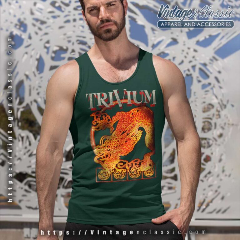 Trivium Spray Stencil Dragon Tank Top Racerback Trivium Spray Stencil Dragon Tank Top Racerback
