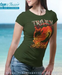 Trivium Spray Stencil Dragon Women TShirt