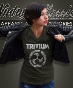 Trivium Swirl Logo V Neck TShirt