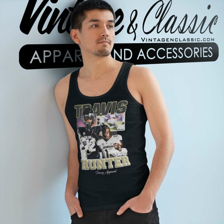 Trizzy Apparel Travis Hunter Buffaloes Tank Top Racerback Trizzy Apparel Travis Hunter Buffaloes Tank Top Racerback