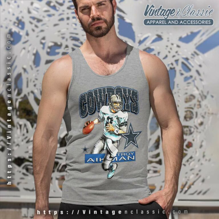 Troy Aikman Dallas Cowboys Football Tank Top Racerback Troy Aikman Dallas Cowboys Football Tank Top Racerback