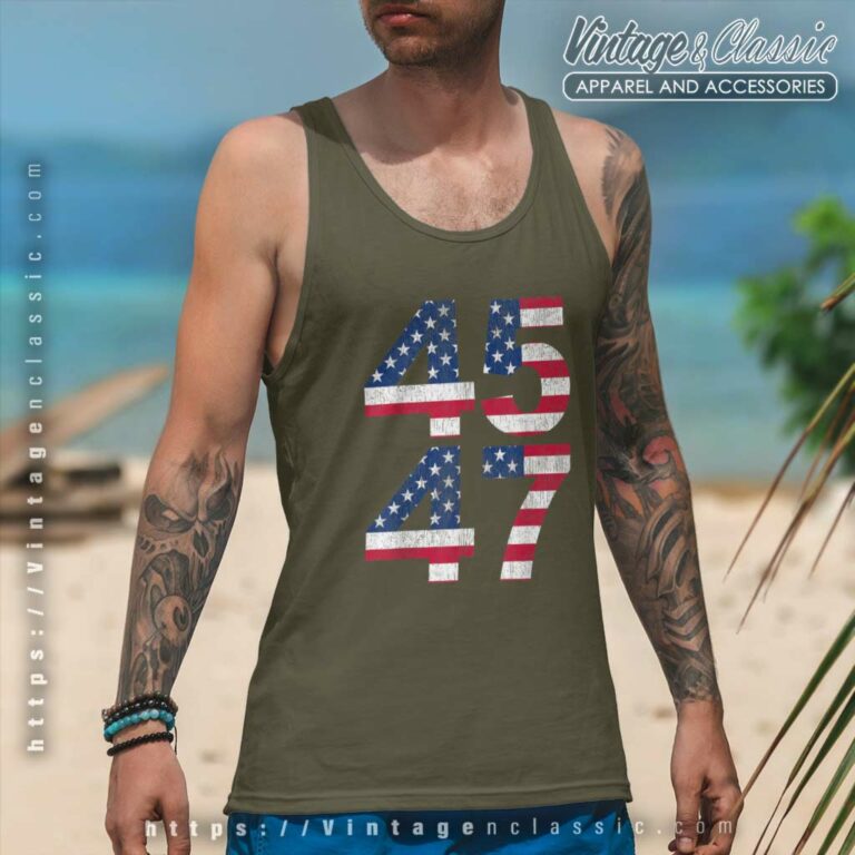 Trump 45 47 2024 President Tank Top Racerback Trump 45 47 2024 President Tank Top Racerback