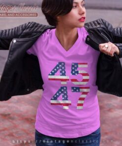 Trump 45 47 2024 President V Neck TShirt