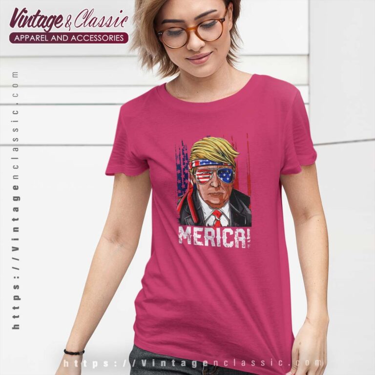 Trump 4th of July Merica Shirt USA American Flag Tshirt Women Trump 4th of July Merica Shirt USA American Flag Tshirt Women