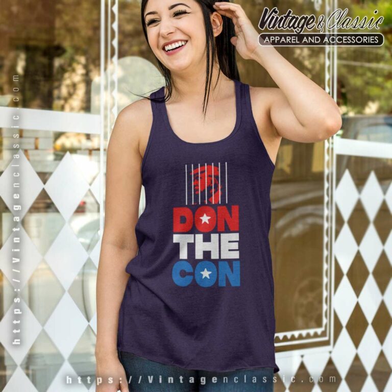 Trump Arrested Don The Con Tank Top Racerback Trump Arrested Don The Con Tank Top Racerback