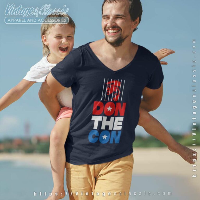Trump Arrested Don The Con V Neck TShirt Trump Arrested Don The Con V Neck TShirt