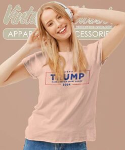 Trump Campaign 2024 Maga Slogan Women TShirt
