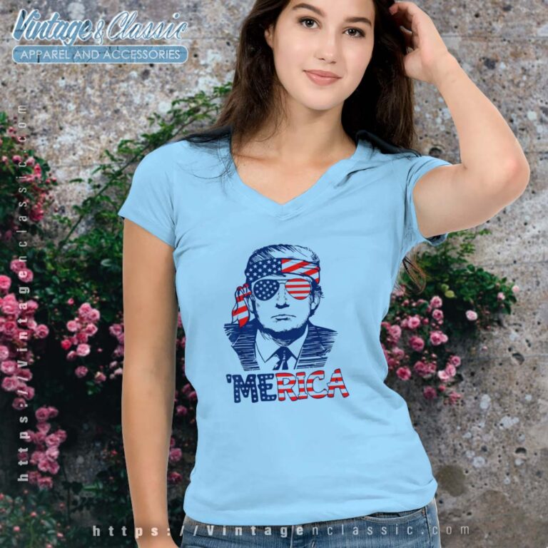 Trump Funny 4th of July Shirt Merica Vneck Trump Funny 4th of July Shirt Merica Vneck