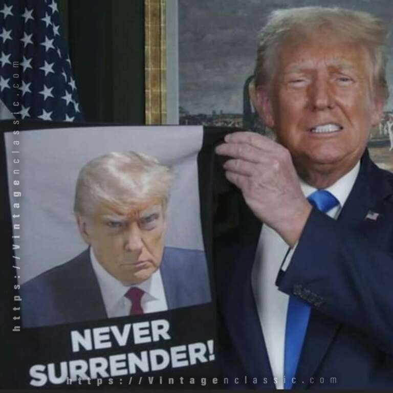 Trump Holds Up Shirt Never Surrender Shirt Trump Holds Up Shirt Never Surrender Shirt
