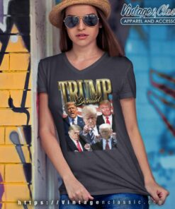Trump Never Surrender Donald Trump Homage V Neck TShirt