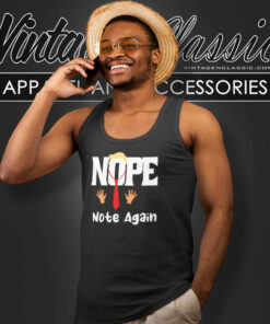 Trump Nope Not Again Funny Tank Top Racerback