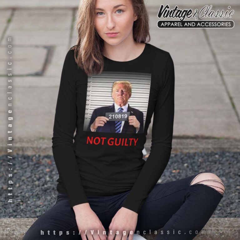 Trump Not Guilty Mugshot Longsleeves Trump Not Guilty Mugshot Longsleeves