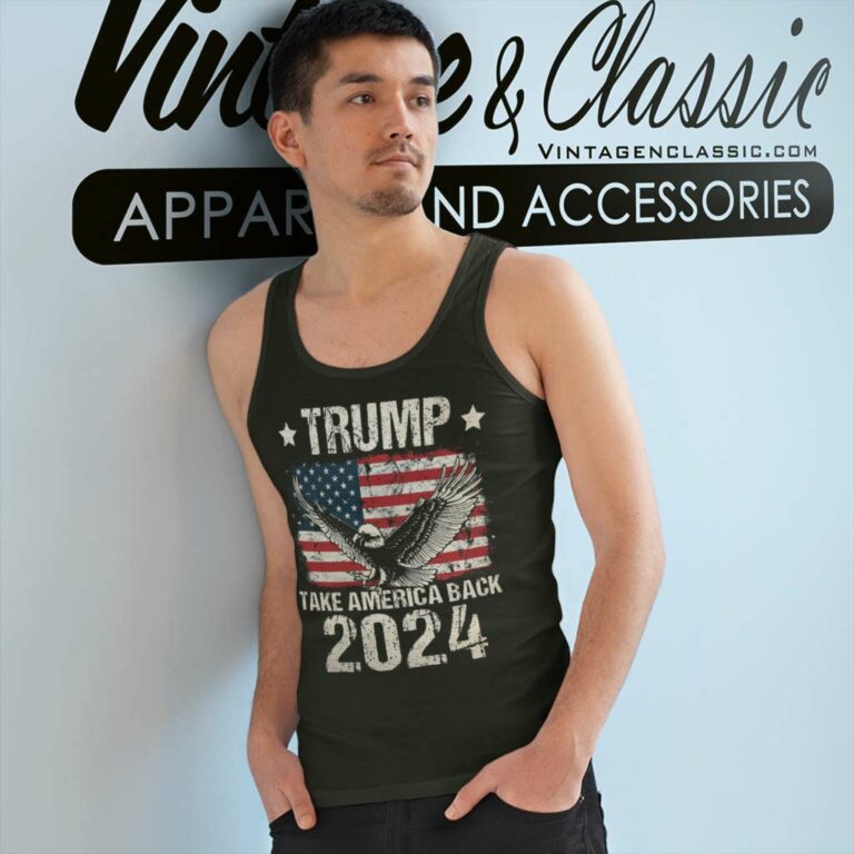 Trump Take America Back 2024 Bald Eagle And Usa Flag Tank Top Racerback Trump Take America Back 2024 Bald Eagle And Usa Flag Tank Top Racerback