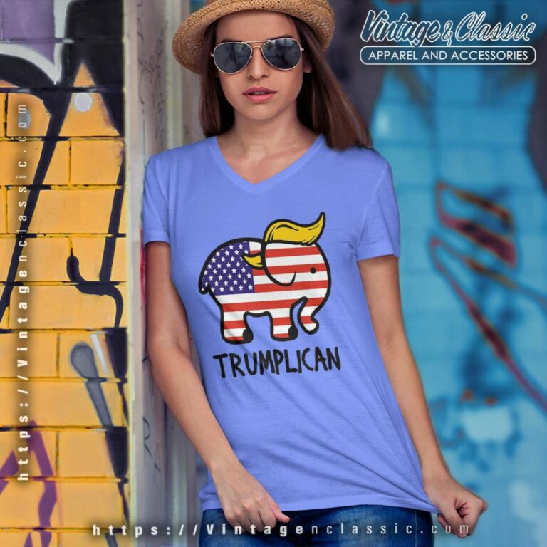 Trumplican Elephant Trump V Neck TShirt 1 Trumplican Elephant Trump V Neck TShirt 1