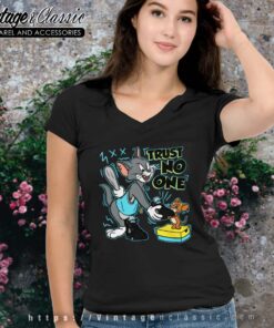 Trust No One Cat And Mouse Jordan 5 Aqua Vneck