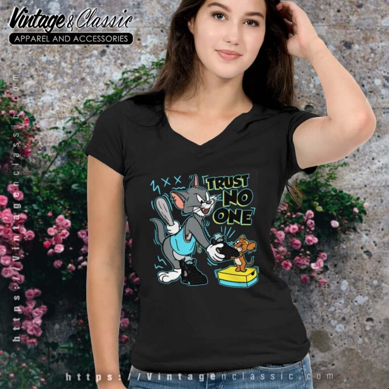 Trust No One Cat And Mouse Jordan 5 Aqua Vneck Trust No One Cat And Mouse Jordan 5 Aqua Vneck