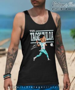 Tua Tagovailoa Cartoon Signature Tank Top Racerback