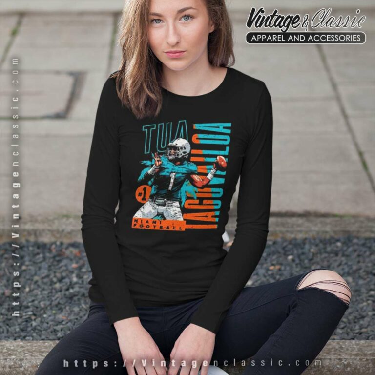 Tua Tagovailoa Miami Dolphins Long Sleeve Tee Tua Tagovailoa Miami Dolphins Long Sleeve Tee