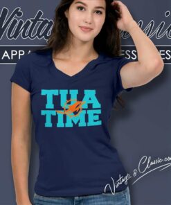 Tua Time Dolphins Football Logo 2024 V Neck TShirt