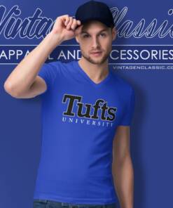 Tufts University Big Logo V Neck TShirt 1