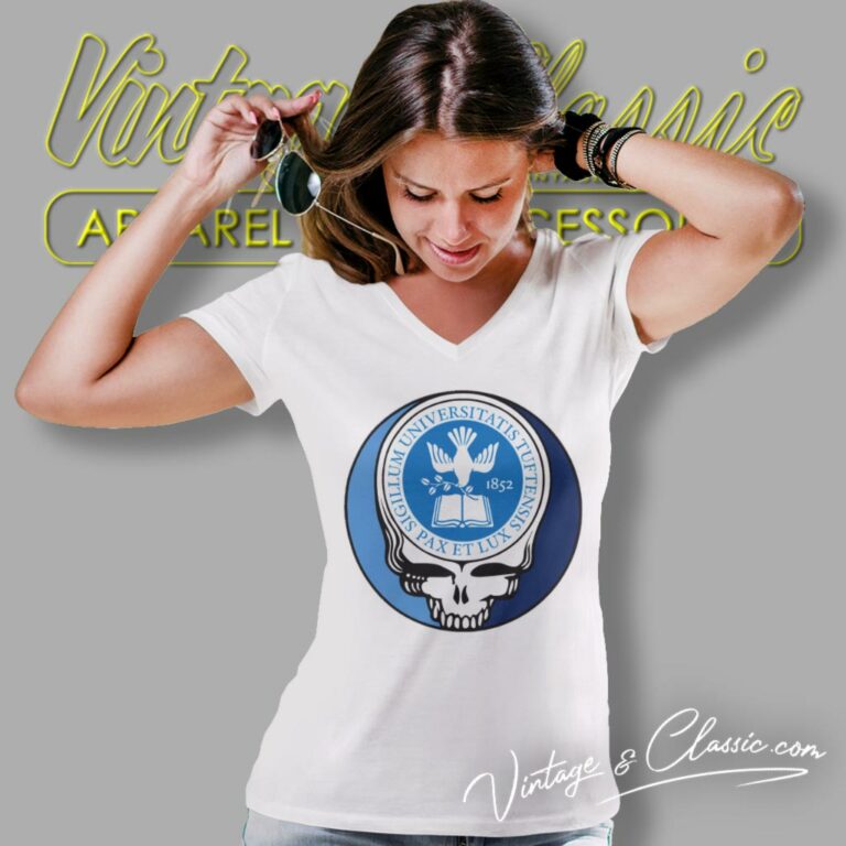 Tufts University Grateful Dead Steal Your Face V Neck TShirt Tufts University Grateful Dead Steal Your Face V Neck TShirt