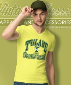 Tulane University Shirt Tulane Green Wave V Neck TShirt