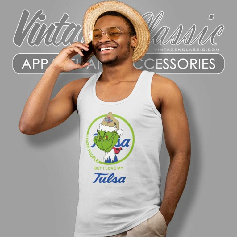 Tulsa Golden Hurricane Ncaa Christmas Grinch Shirt I Hate People But I Love My Tulsa Tank Top Racerback Tulsa Golden Hurricane Ncaa Christmas Grinch Shirt I Hate People But I Love My Tulsa Tank Top Racerback