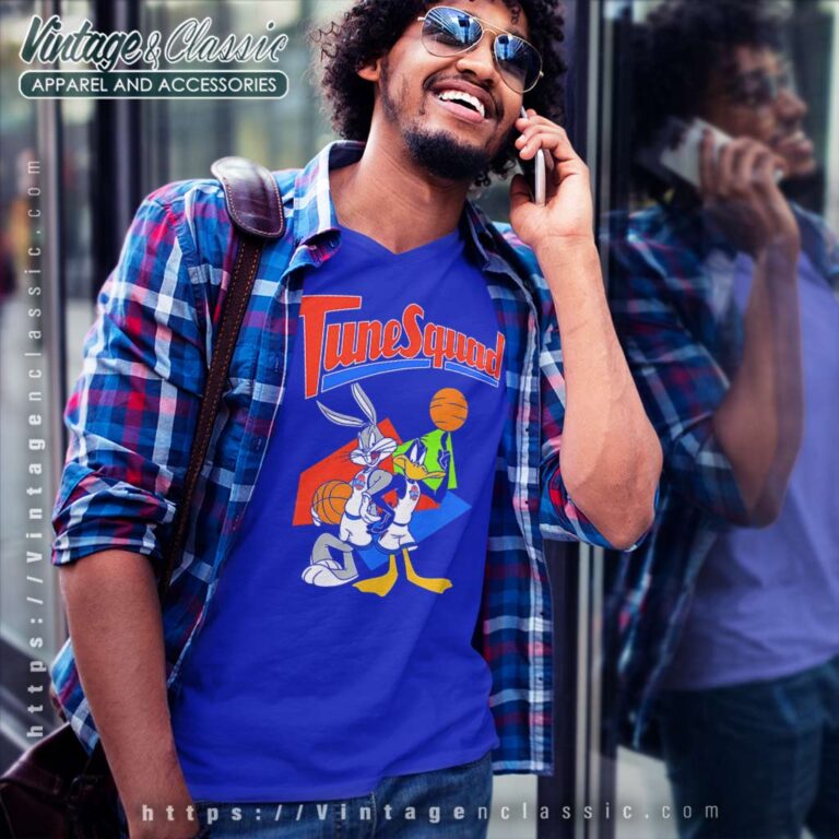 Tune Squad Michael Jordan Bugs Bunny V Neck TShirt Tune Squad Michael Jordan Bugs Bunny V Neck TShirt