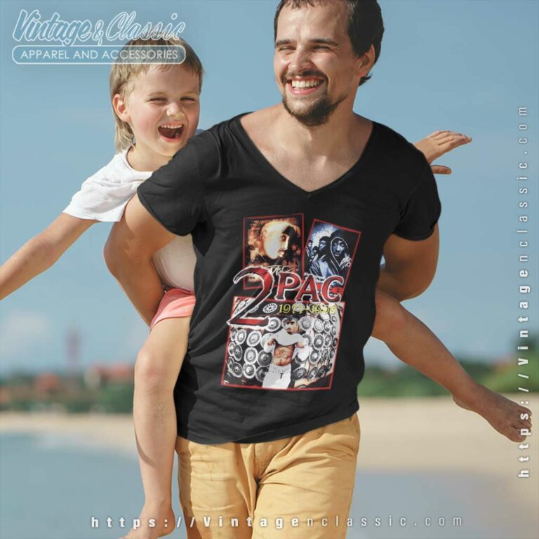 Tupac Shakur 1971 1996 V Neck TShirt Tupac Shakur 1971 1996 V Neck TShirt