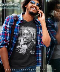 Tupac Shakur Above The Rim V Neck TShirt