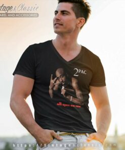 Tupac Shakur All Eyez On Me V Neck TShirt