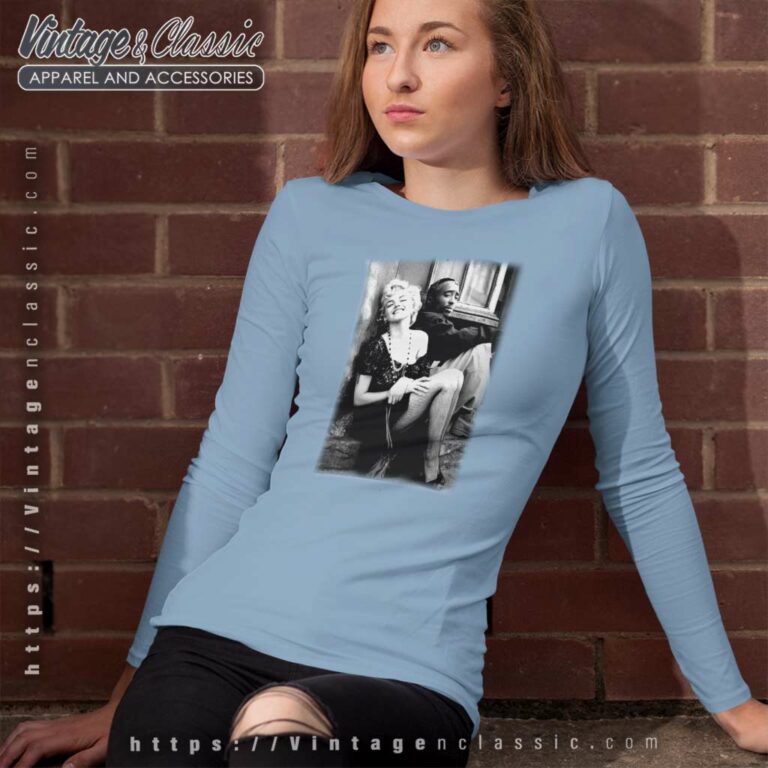 Tupac Shakur And Marilyn Monroe Photo Long Sleeve Tee Tupac Shakur And Marilyn Monroe Photo Long Sleeve Tee