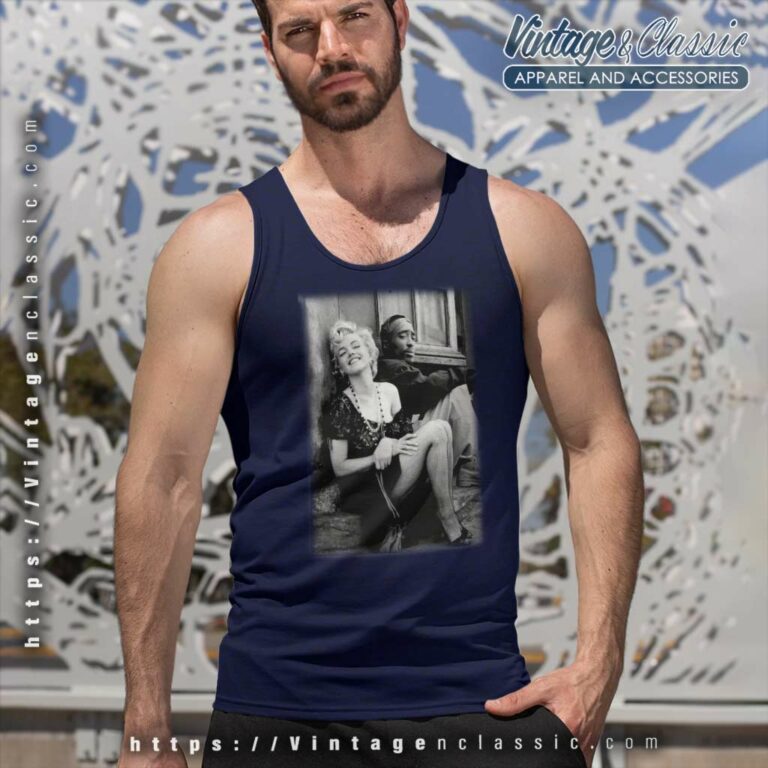 Tupac Shakur And Marilyn Monroe Photo Tank Top Racerback Tupac Shakur And Marilyn Monroe Photo Tank Top Racerback