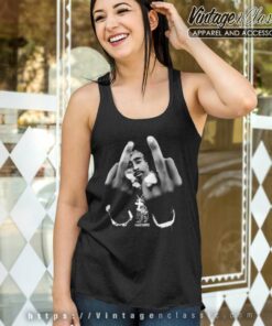 Tupac Shakur Middle Fingers Jumbo Tank Top Racerback