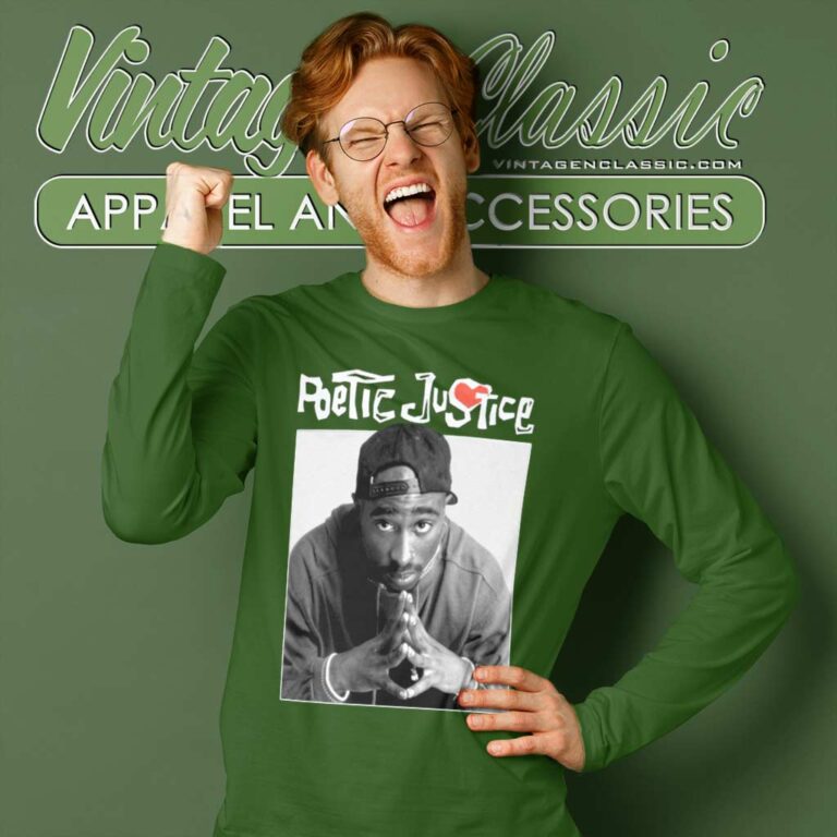 Tupac Shakur Poetic Justice Long Sleeve Tee Tupac Shakur Poetic Justice Long Sleeve Tee