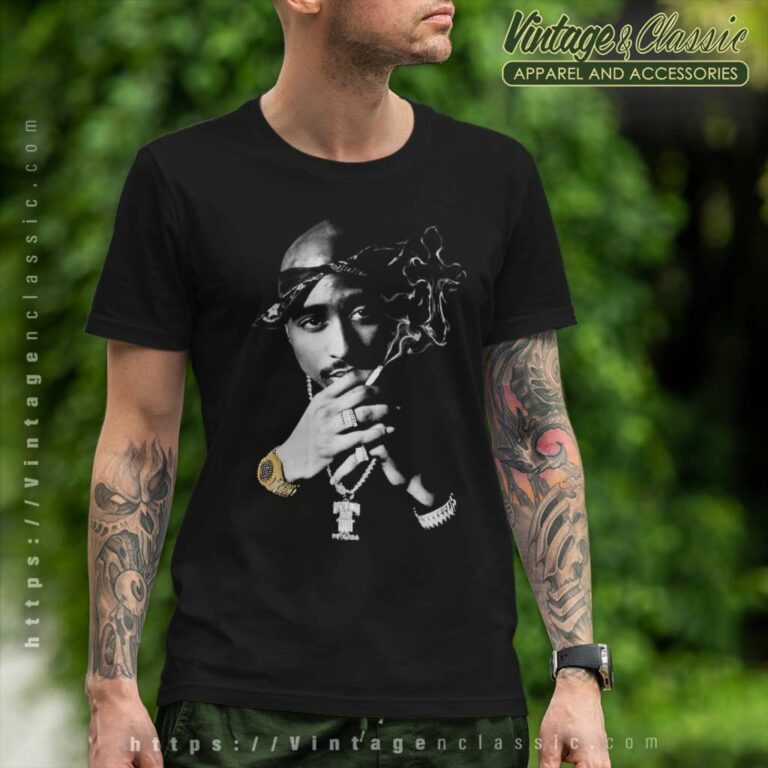 Tupac Shakur Smoking T Shirt Tupac Shakur Smoking T Shirt
