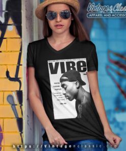 Tupac Shakur Vibe Magazine V Neck TShirt