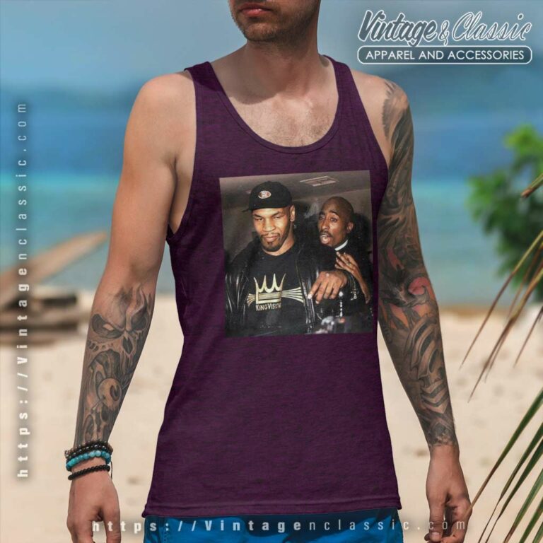 Tupac Shakur X Mike Tyson Tank Top Racerback Tupac Shakur X Mike Tyson Tank Top Racerback